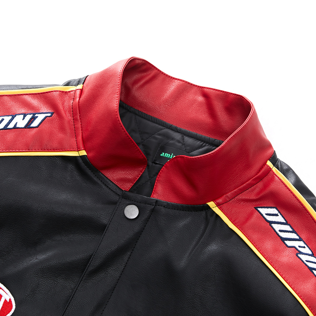 Men's Clothing High Street Fashion Vintage Retro Letter Logo Racing Embroidery Unisex Motorcycle Jacket_voghion.com