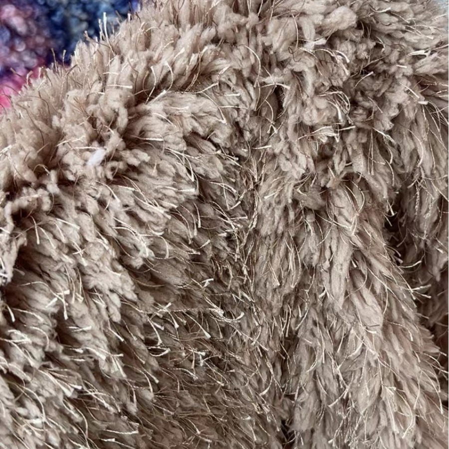 Patio de paja PVC girasol lana larga 40 cabello de urdimbre largo lana de punto simple tela de punto juguetes ropa textil doméstica