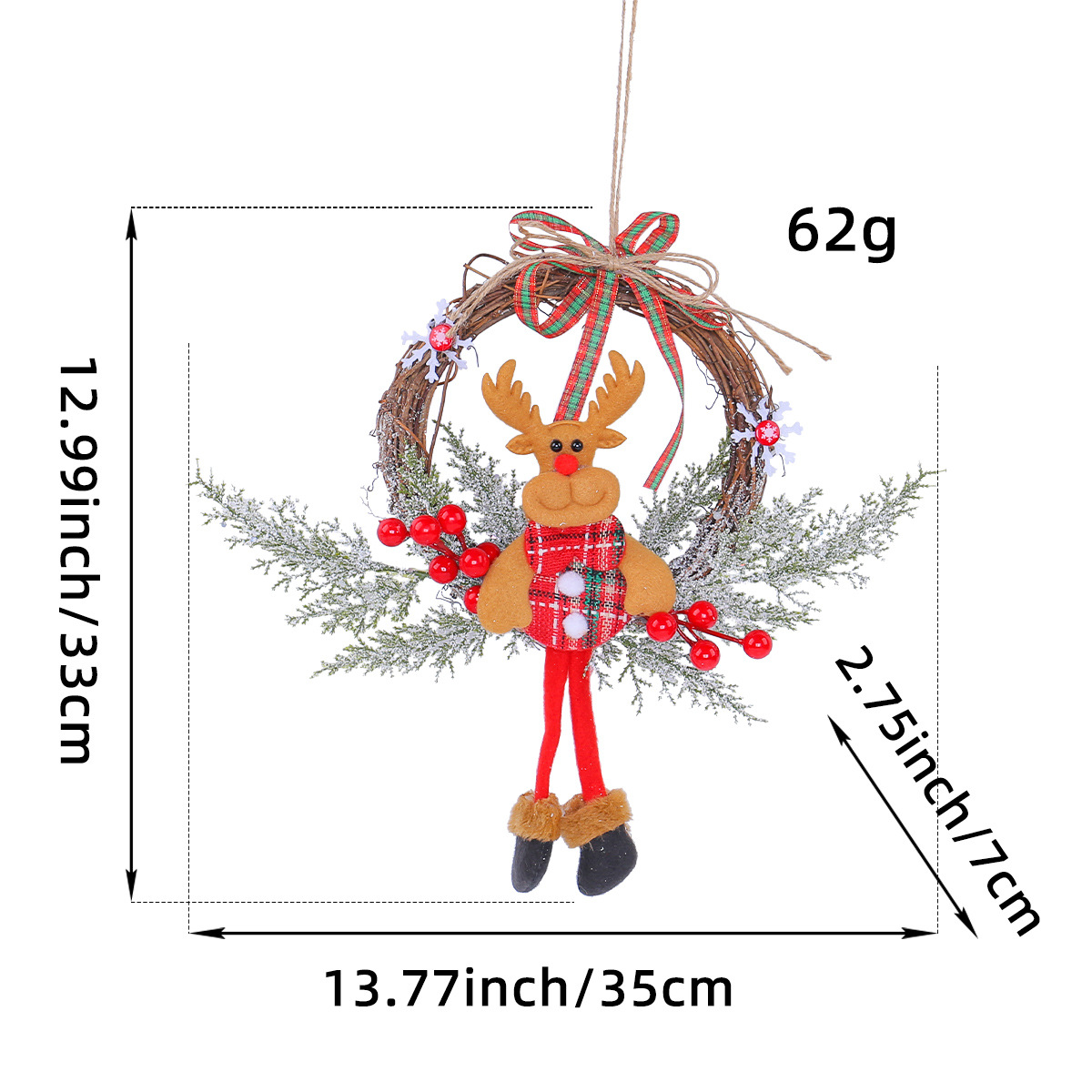H2-6 작은 죽은 가지 화환 엘크
