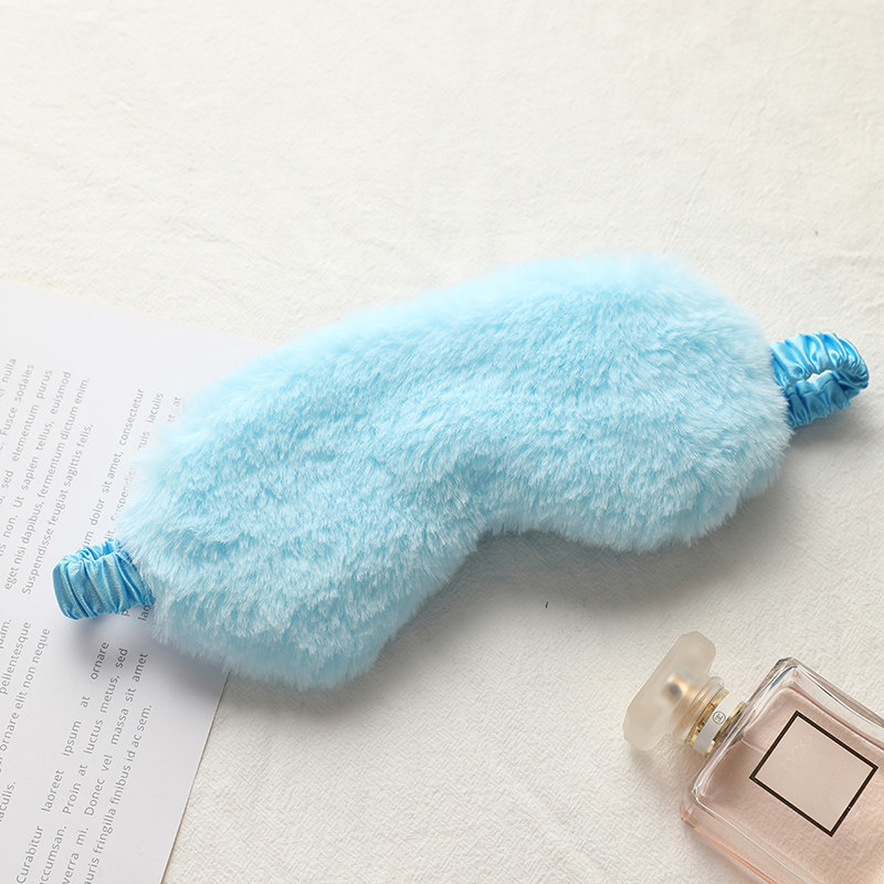 シンプルで可愛い純色のぬいぐるみシミュレーション糸アイマスク睡眠専用遮光アイマスク|undefined