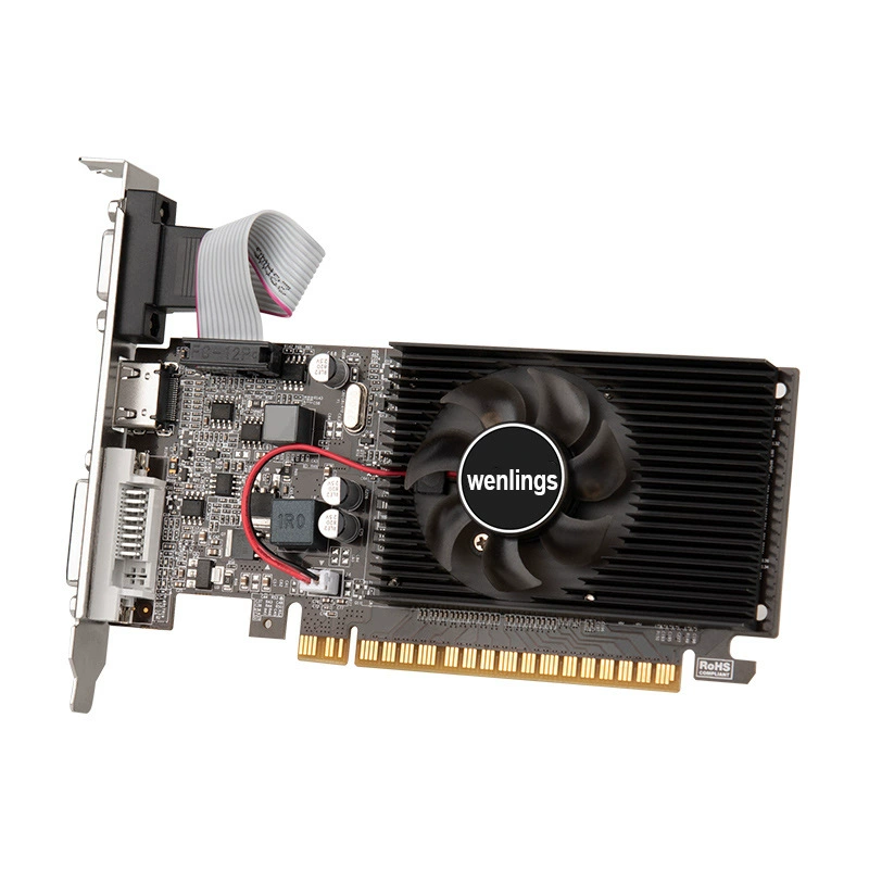 Всецельный GT610 2G DDR3 мини промышленный контроль все-в-одном маленький корпус видеокарта реальный 2G ПК компьютер независимая игра