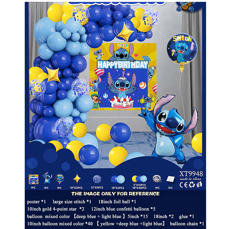 Fiesta de cumpleaños redonda escena diseño decorativo globo traje de juguete para niños globo de aluminio letras y números