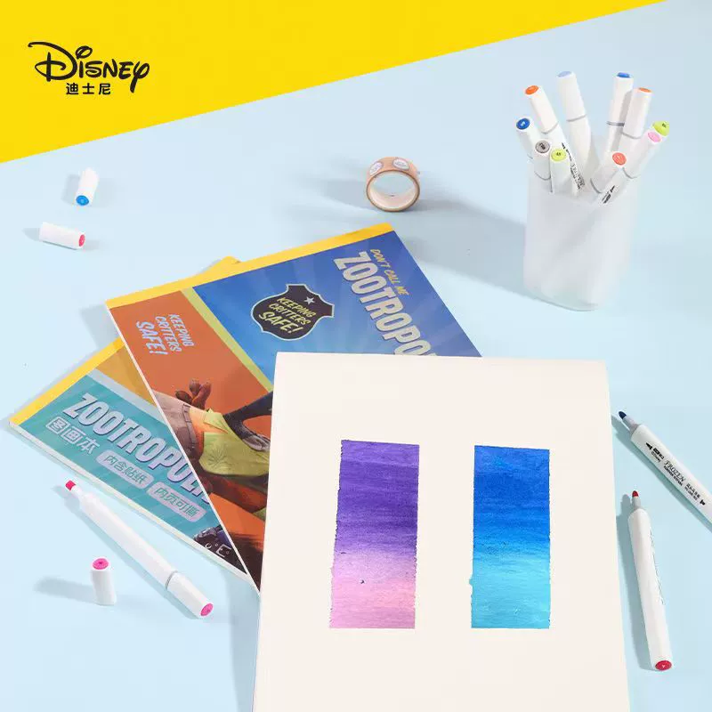 Disney мульткнига с картинками, маркером, акварелью, карандашами, граффити