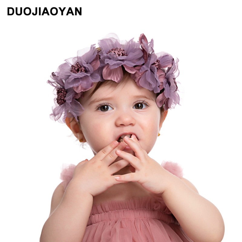 240g Weight Hair Band Hair Accessories Type No Quantity Holiday, Daily Occasion Cloth Material Flower Pattern All Seasons Season Kid'S Gender Cute Style Cute Kid'S Flower Cloth Hair Band 5