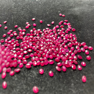 Natural pigeon hemoglobin 3*4mm oval bare stone ring