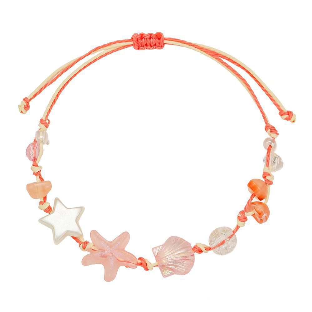 Bohemian Starfish And Shell Bead Bracelet For Women's Summer Beach_voghion.com