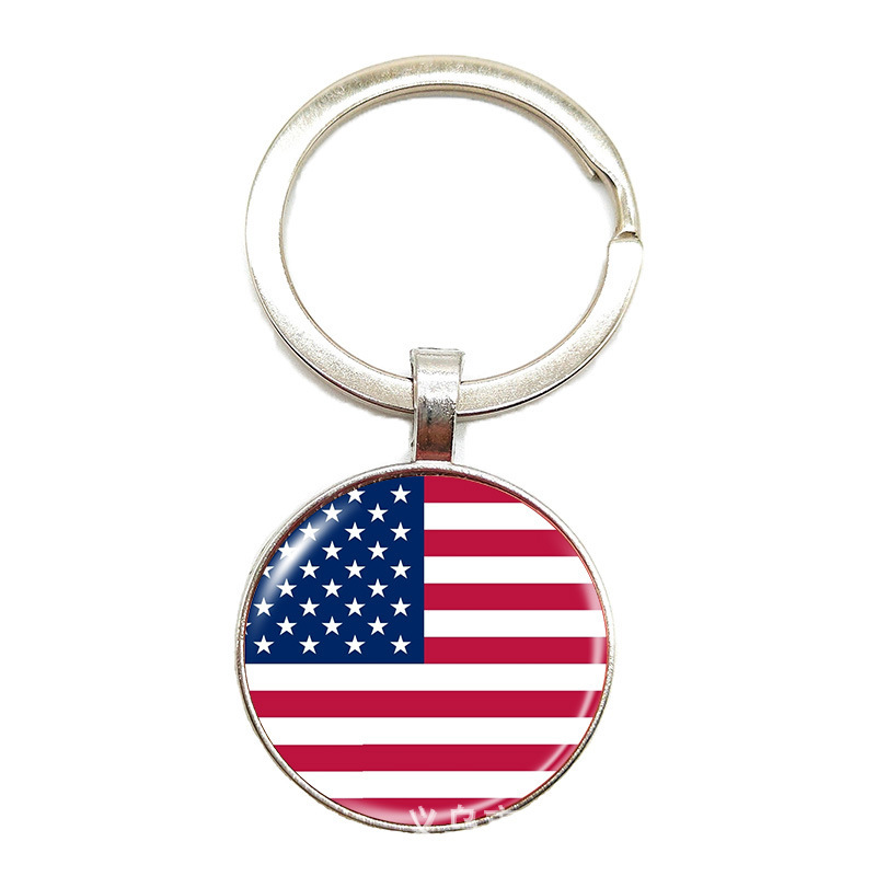 Copa del Mundo 2026 llaverera 48 banderas nacionales insignia colgante Estados Unidos, Canadá, México nuevos productos transfronterizos llaves de metal creativas