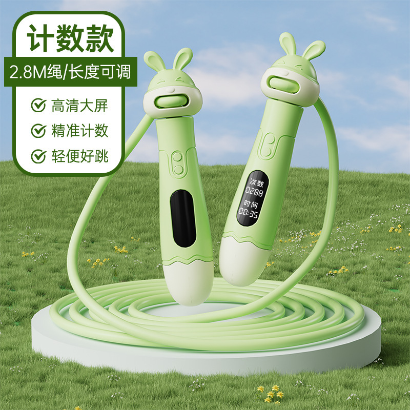 儿童跳绳幼儿园花样pvc初学者跳绳卡通可调节小学生计数跳绳批发|undefined