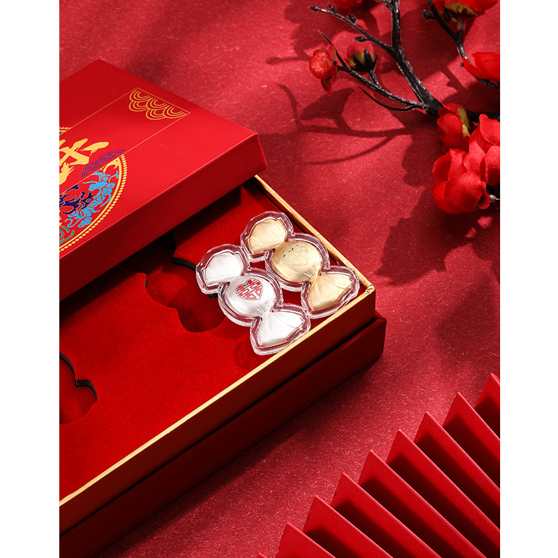 Oro y plata adornos de caramelo 999 hermanas de boda de plata GRUPO DE BODA regalo de traje de recuerdo de caramelo