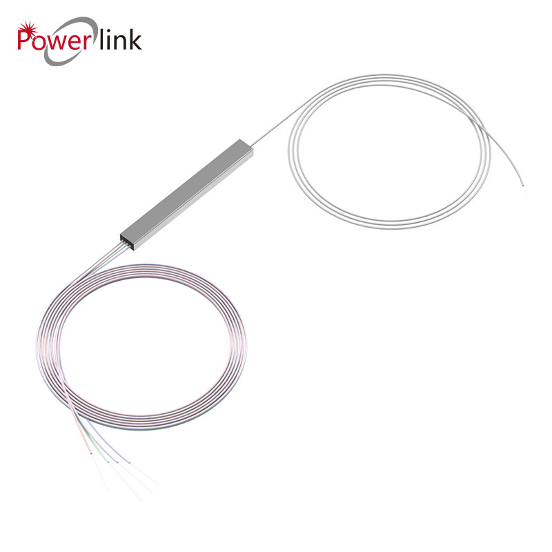 1分2 0.9mm PLC钢管式裸纤微分1/4 1/8/16/32光纤分路器 无头 1米