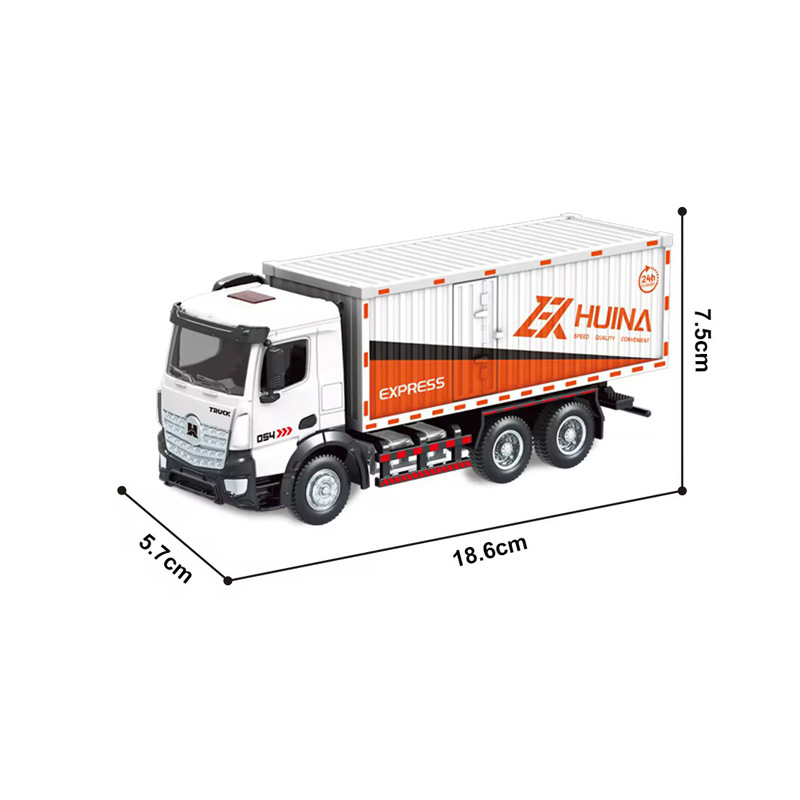Transfronterizo 1: 50 Modelo estático de alta simulación de camión de residuos deslizante mezclador de volcado ingeniería de camión de transporte de contenedores
