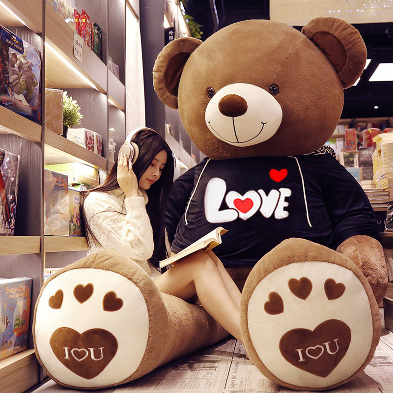 Large size teddy bear plush toy big doll wholesale cute dressed bear doll for girls gift bed Large size teddy bear plush toy big doll wholesale cute dressed bear doll for girls gift bed