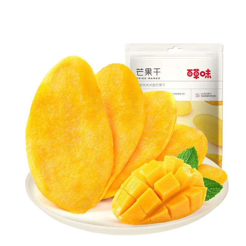 Сушёный манго Baicao вкус, 120 г, коробка размером 70 порций, нарезанный, консервированные фрукты, засахищённые, кислосладкие сладкие закуски, портативные закуски