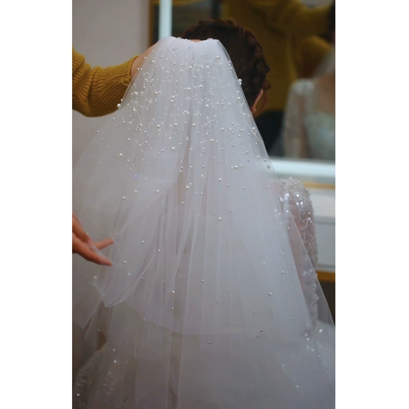 Свадебная вуаль Многослойный корейский простой головной убор