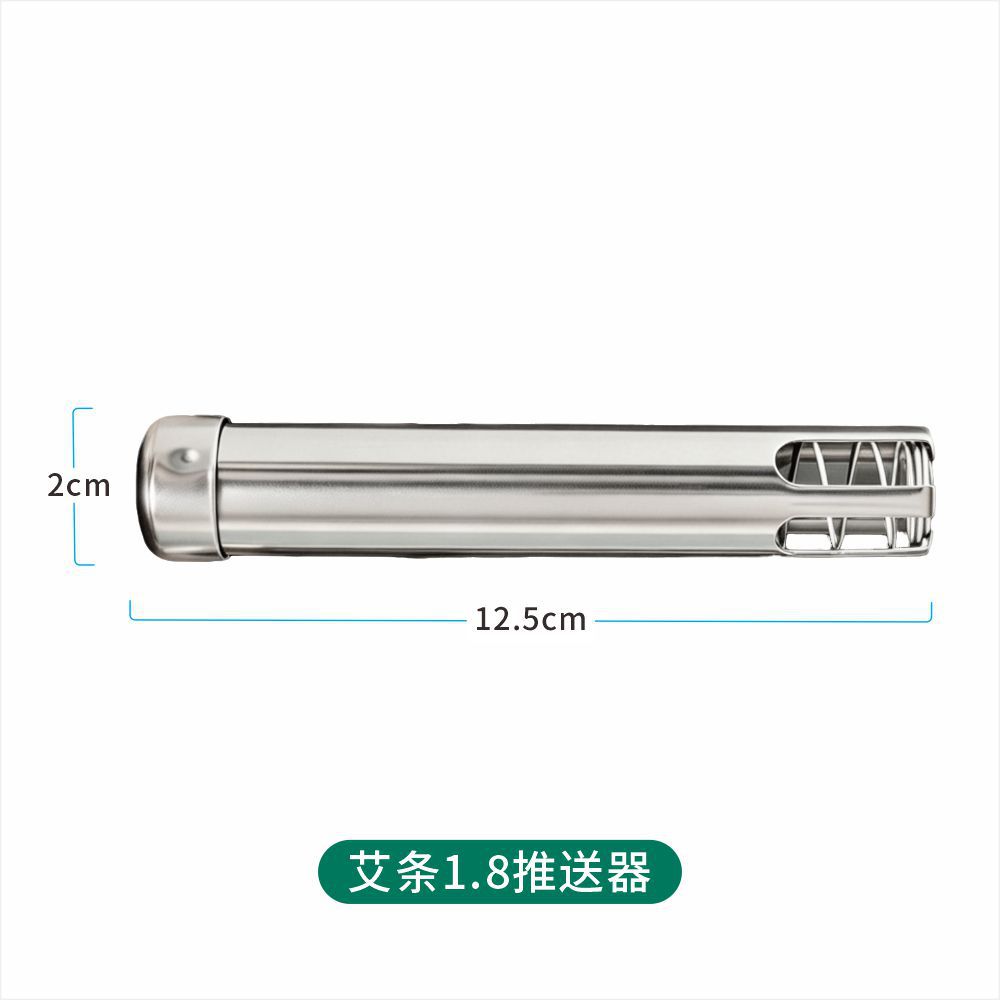 Stainless Steel Moxa Stick Pusher 4.0cm Automatic Moxibustion Box Oak Wood Body Warming Tool in use