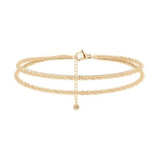 Fashion sand beach alloy small five-pointed starfish anklet high-end feeling ins ocean beach wind ball bead chain foot jewelry