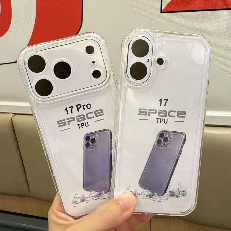 Transparent Thickeneded Suitable for Iphone17Promax Mobile Phone Case Apple 16E/17Pro Soft Shell 17Air Simple 17 Transparent Thickeneded Suitable for Iphone17Promax Mobile Phone Case Apple 16E/17Pro Soft Shell 17Air Simple 17