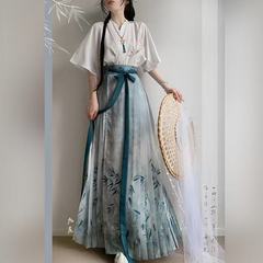 2025 オリジナル漢服女性の明刺繍新中国風馬面スカート毎日夏薄いファッション多用途