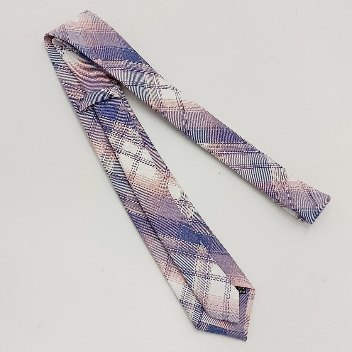 Fábrica en stock a cuadros corbata moda casual hecho a mano estilo universitario japonés uniforme escolar uniforme JK corbata cinturón largo