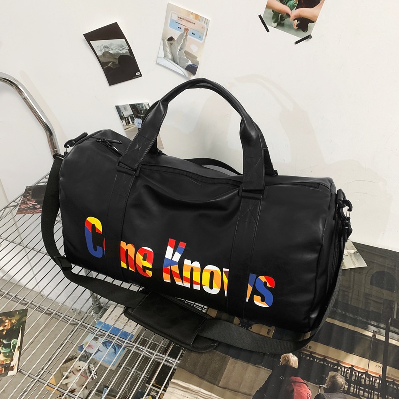 Bolsa de yoga de gran capacidad bolsas de viaje de hombres y mujeres portátiles de fitness secos y húmedos separación de bolsas de hombro de hombro independientes almacenamiento de zapatos