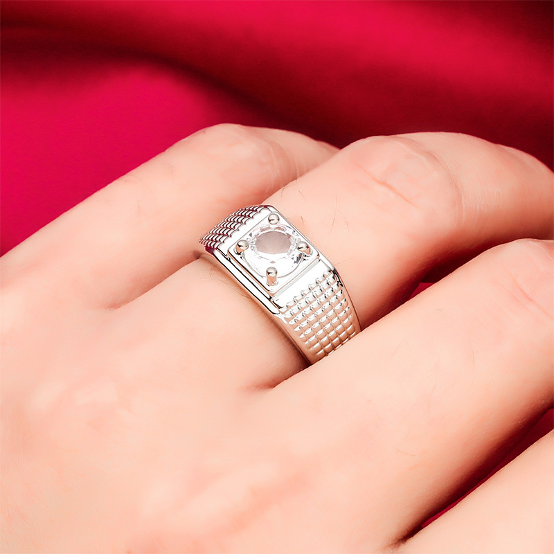 Unisex Jewelry Fashion Plated Platinum Color Ring Opening Ring _voghion.com