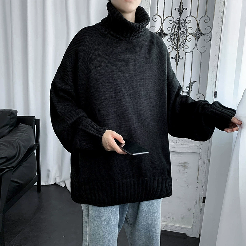 Свитер, демисезонный трендовый вязанный термобрюо для тела, oversize, для любимого, корейский стиль, увеличенная толщина