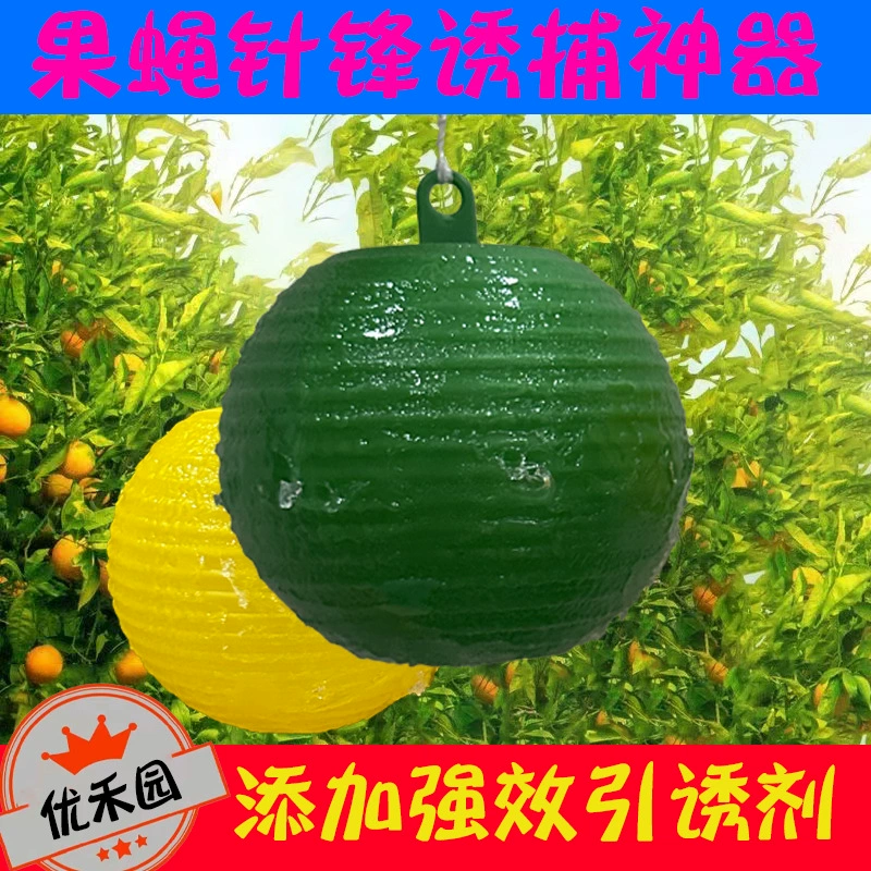 Твердый шарик для приманки мух, цитрус, большая муха, апельсин, маленькая муха, фруктовая муха, липкий шарик для насекомых, шарик для приманки насекомых, игла, аттрактант для пчелы, овощной сад