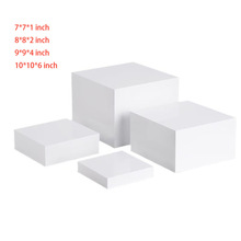 厂家直销白色亚克力立方体展示架甜点蛋糕展示盒空心展台