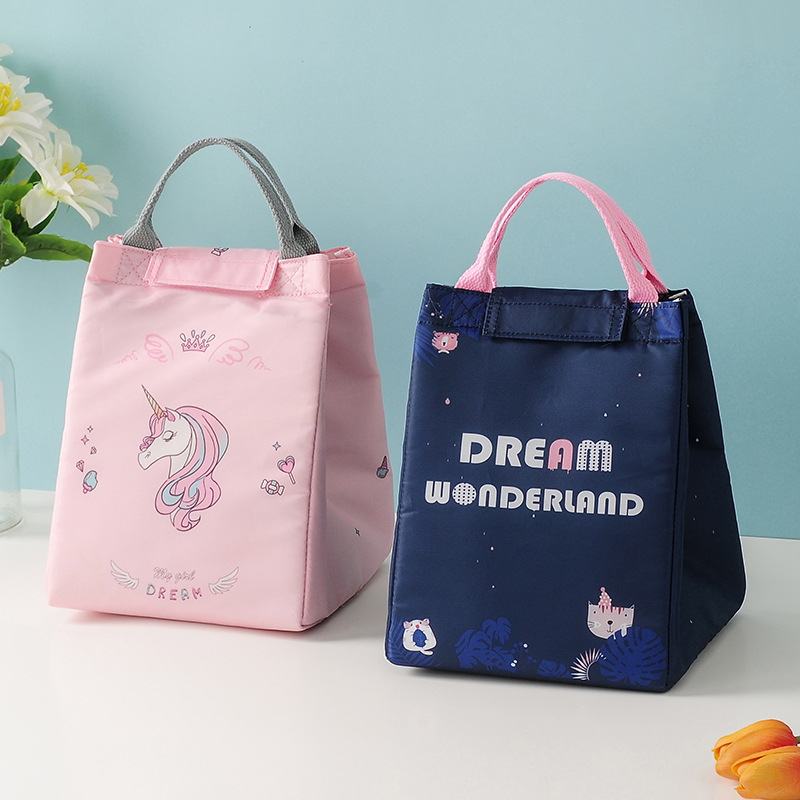Bolsa de aislamiento térmico de unicornio japonés transfronterizo bolsa de almuerzo de aislamiento térmico de estudiante de escuela primaria bolsa de almuerzo portátil de gran capacidad para trabajo