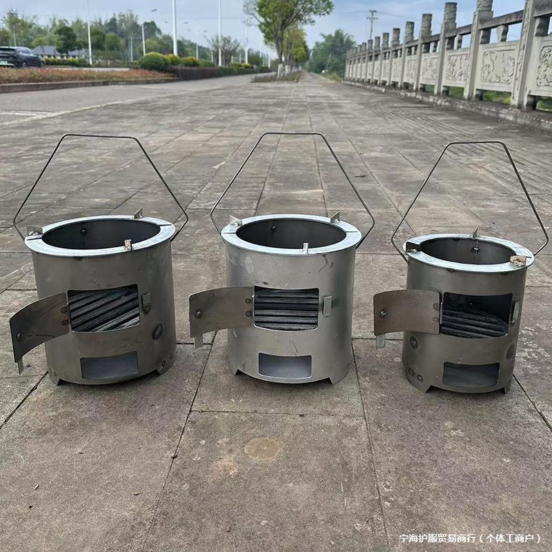 Thickened Charcoal Heating Stove, Coal Dual-Purpose Carbon Barrel, Rural Wood Stove, Camping Barbecue Stove, Household Stew Stove