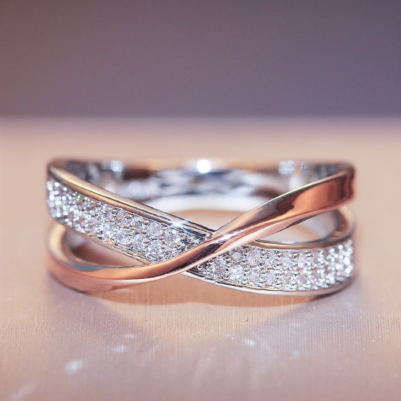 Fashion Geometric Alloy Plating Artificial Diamond Women's Rings display picture 2