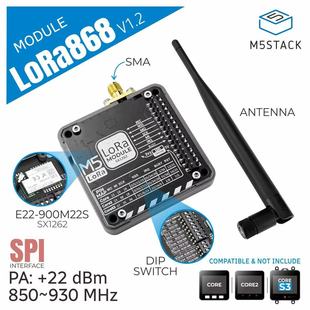 Official M5Stack Lora868 Communication Module V1.2 Sx1262 Solution Long-Distance Communication Low Power Consumption