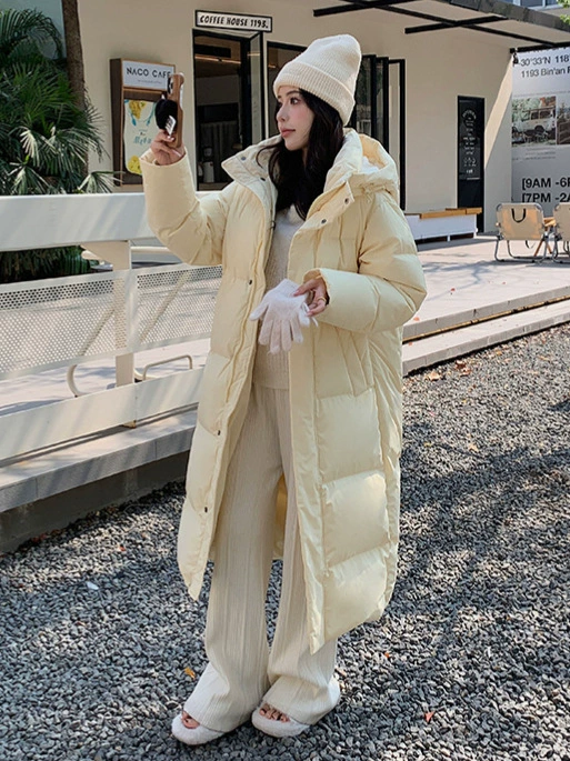Down jacket, warm jeans for elementary school students, maxi length, plus size