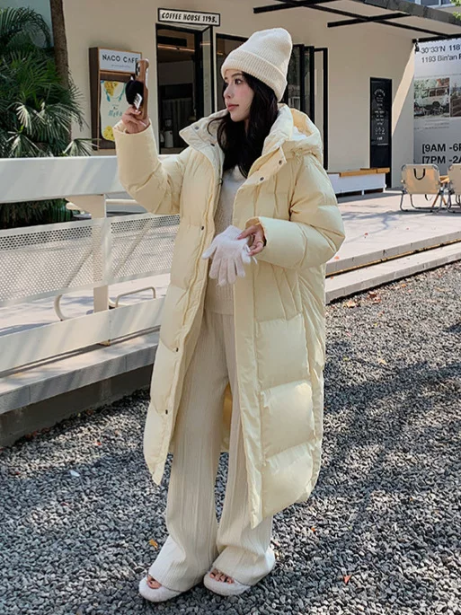 Down jacket, warm jeans for elementary school students, maxi length, plus size
