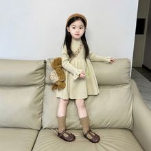 儿童毛线裙子女童冬装新款针织长袖连衣裙韩版宝宝打底裙子