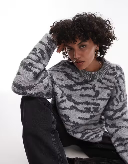 Herren Strickpullover Mit Jacquard Muster Und Rundhalsausschnitt_voghion.com