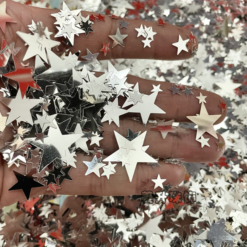 ins High-looking Silver Mixed Color Size Star Sequin Accessories Card Packaging Decorative Accessories Filling diy Jewelry ins High-looking Silver Mixed Color Size Star Sequin Accessories Card Packaging Decorative Accessories Filling diy Jewelry