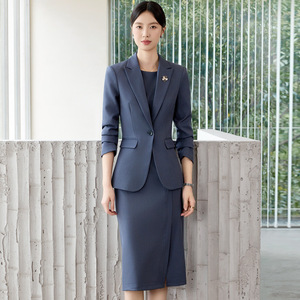 西装连衣裙套装女职业正装春秋2025新款气质修身高级感小西服外套