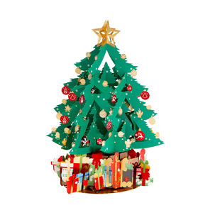 Cross-border Christmas three-dimensional greeting card 3D pop-up Christmas tree table card Amazon holiday blessing gift
