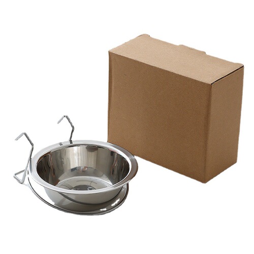 Wholesale Hawo Hangable Stainless Steel Iron Pet Bowl Hanging Pet Bowl Dog Bowl Dog Cat Dog Cage Bowl