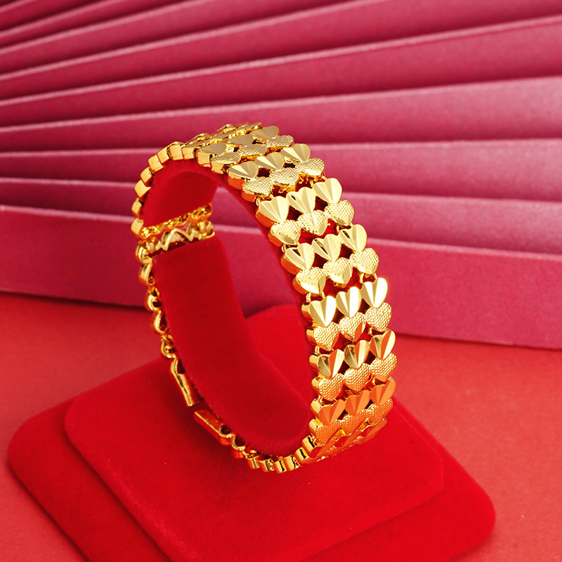 Amor clip pulsera arreglada para hombres y mujeres vietnamita arena oro viento chino joyería transmisión en vivo