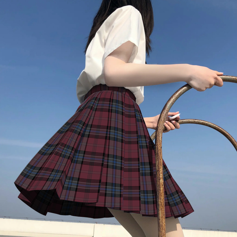 원래 JK 유니폼 치마 겨울 불꽃 저널 주름 치마 학생 개 스커트 여자를위한 일본 부서 대학 스타일 학교