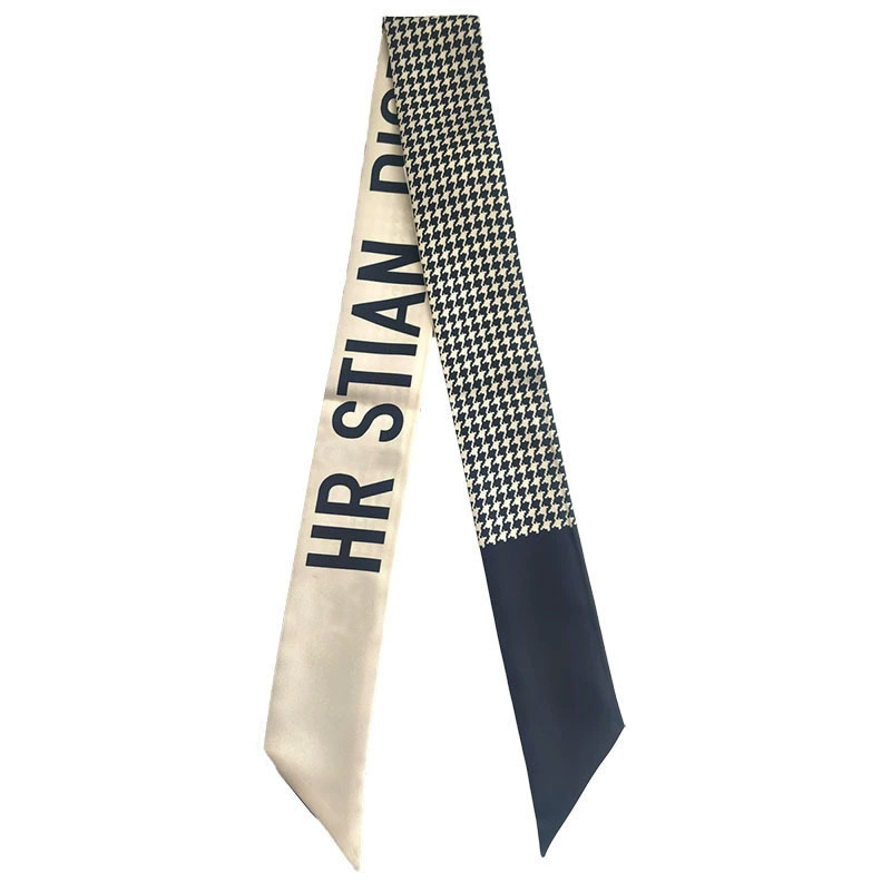 D versión alta 18 mm bufandas de seda cinta cinta delgada correa de pelo larga decoración pequeña bufandas animales de la selva H