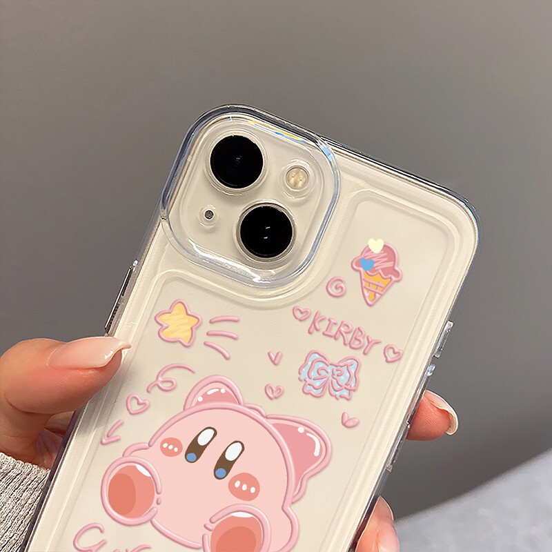 Ins Zipper Kirby Iphone15Pro Phone Case 14 Apple 13 Transparent 12/11Xsmaxxr Space Case Trendy