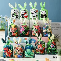 Мультяшный кролик ухо упаковочный мешок конфеты выпечка печенье подарочный пакет снежинка хрустящий нуга закуска сумка