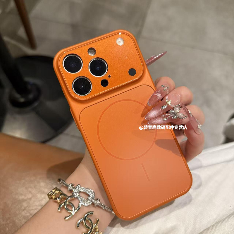 秒变17大视窗适用17promax手机壳新款16pro带镜头膜iPhone15promax康宁磨砂玻璃15简约磁吸14/13全包保护套男|undefined