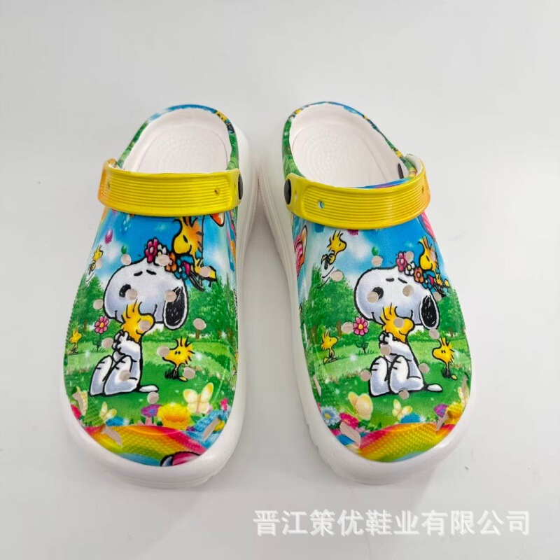 Classic European and American Style Women's Thick-Soled Clogs, Made to Order from Pictures, Minimum Order of One Pair, Small Orders, White Slippers, Fashionable Beach Shoes