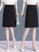 啄木鸟开叉半身裙女春秋2025新款小个子高腰a字短裙包臀中长裙子