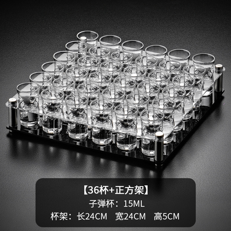 Tazas de vino de bala de bar KTV lujoso acrílico de alta calidad tazas de vino blanco conjunto de estante de vino tazas de tiro tazas de vino pequeñas