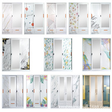 钢制衣柜印花衣柜两门印花柜卧室衣柜跨境金属更衣柜移门防潮铁皮